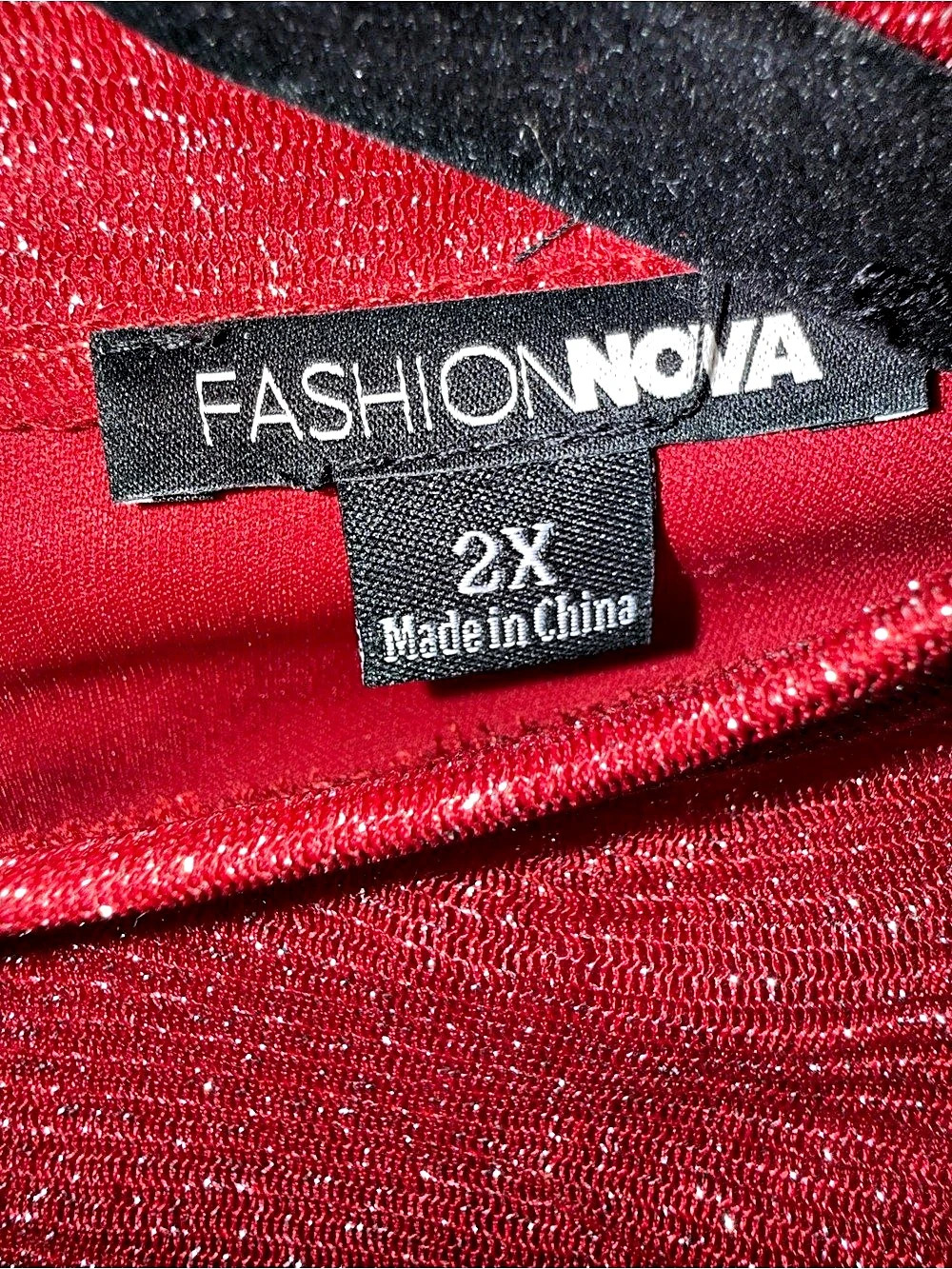 Fashion Nova Ruched Midi Dress in Red Size 2X - Picture 4 of 4